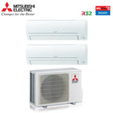 climatizzatore condizionatore dual split mitsubishi electric serie smart msz hr 12000_12000 con mxz 2ha50vf wi fi optional 12_12 r 32 novita