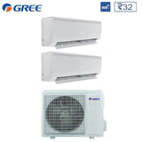 climatizzatore condizionatore gree dual split inverter serie bora plus 9_9 con gwhd 14 nk6oo r 32 wi fi optional 9000_9000