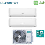 climatizzatore condizionatore hisense dual split inverter serie hi comfort 7_7 con 2amw42u4rgc r 32 wi fi integrato 7000_7000 novita