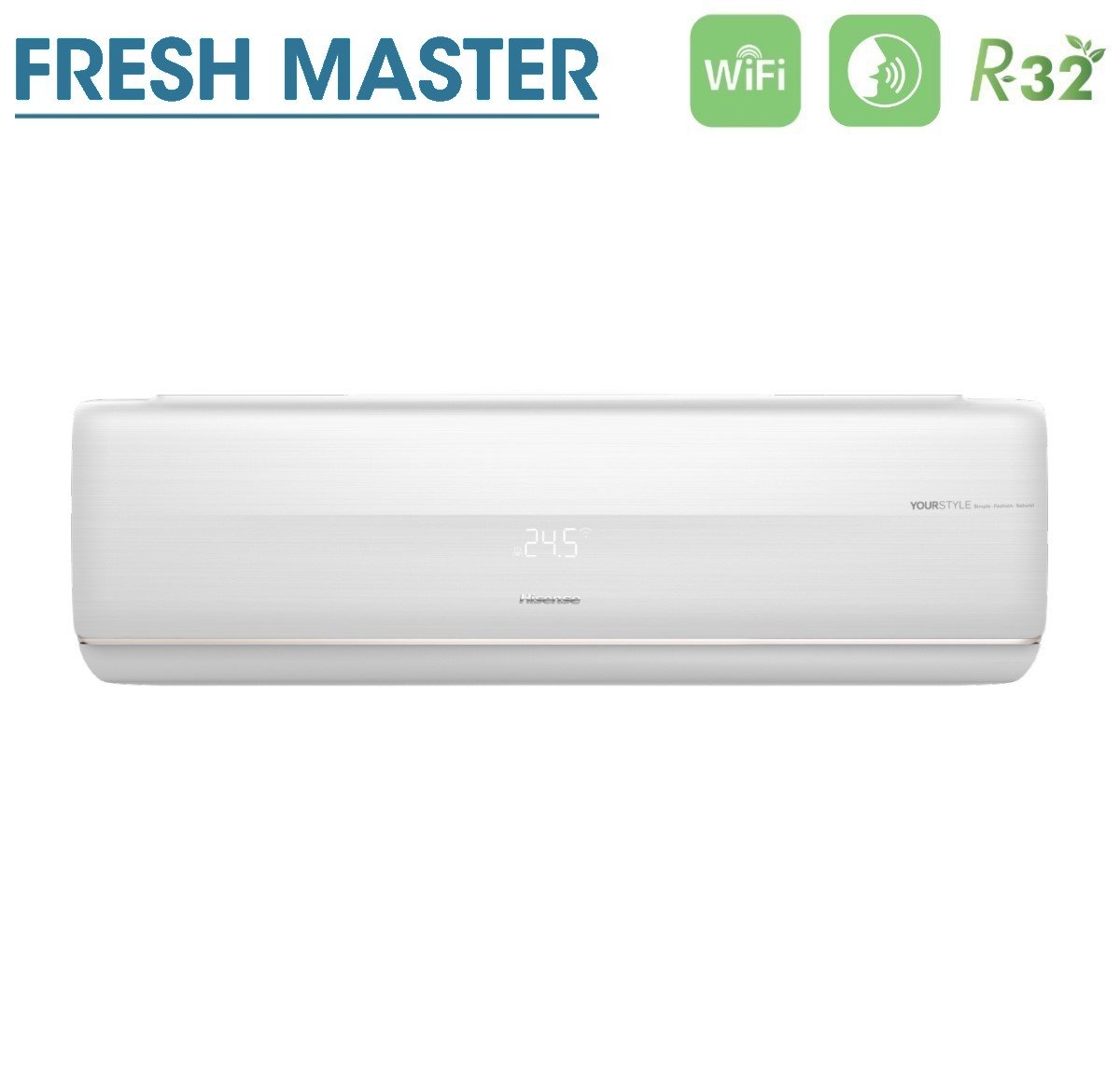 climatizzatore condizionatore hisense inverter serie fresh master 12000 btu qf35xw00g r 32 wi fi integrato classe a___ novita