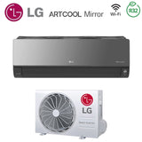 climatizzatore condizionatore lg inverter serie artcool mirror 12000 btu ac12bk r 32 wi fi integrato uv nano voice control classe a__ a_