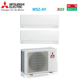 climatizzatore condizionatore mitsubishi electric dual split inverter linea plus serie msz ay 9_18 con mxz 2f53vf r 32 wi fi integrato 9000_18000