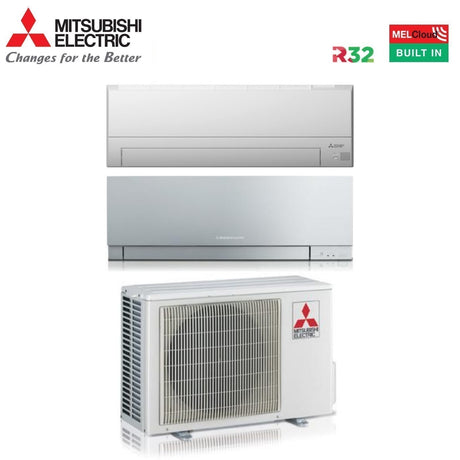 climatizzatore condizionatore mitsubishi electric dual split inverter seriemsz bt 9000 _ kirigamine zen silver 12000 con mxz 2f42vf r 32 wi fi integrato colore argento 9000_12000