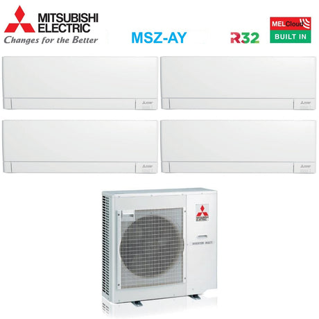 climatizzatore condizionatore mitsubishi electric quadri split inverter linea plus serie msz ay 12_12_12_12 con mxz 4f80vf r 32 wi fi integrato 12000_12000_12000_12000