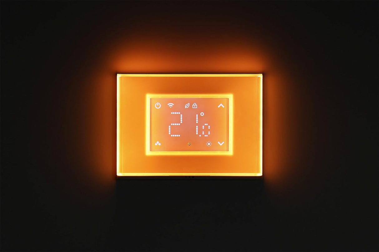 cronotermostato smart beghelli dom e con display touch e placca luminosa wi fi