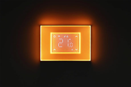 cronotermostato smart beghelli dom e con display touch e placca luminosa wi fi
