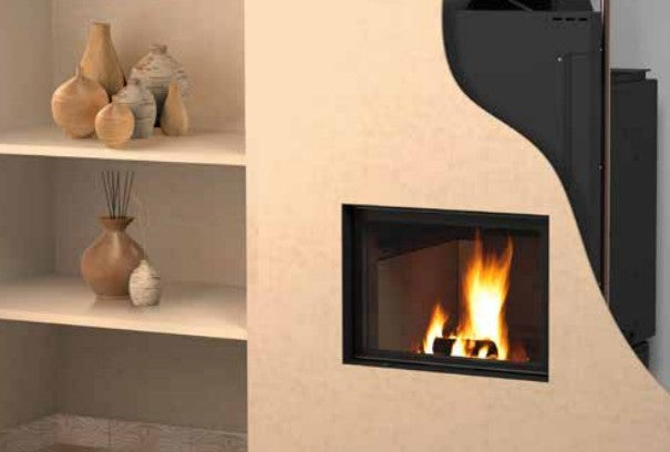 ctm termocamino a legna ctm basic eco s0 20 kw solo riscaldamento con scambiatore full link e scomparsa verticale