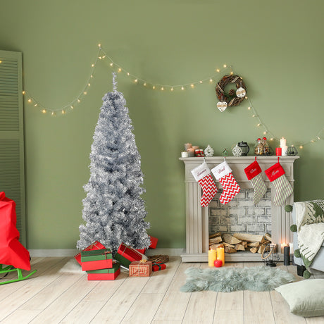 immagine-2-easycomfort-easycomfort-albero-di-natale-artificiale-alto-150cm-con-408-rami-albero-di-natale-slim-con-base-rimovibile-in-pet-e-acciaio-argento