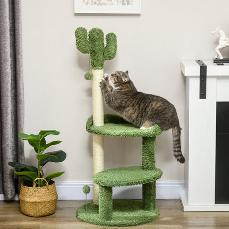 immagine-2-easycomfort-easycomfort-albero-per-gatti-a-forma-di-cactus-con-tiragraffi-e-2-palline-da-gioco-35x31x55-5-cm-verde-e-bianco