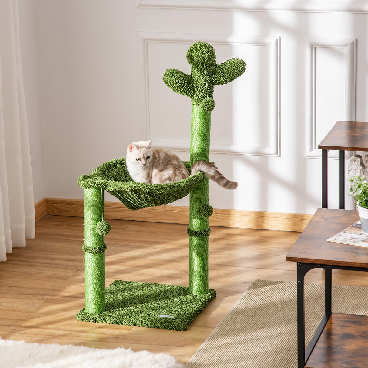 immagine-2-easycomfort-easycomfort-albero-tiragraffi-per-gatti-fino-4-5kg-a-forma-di-cactus-con-palline-e-amaca-40x40x96cm-verde