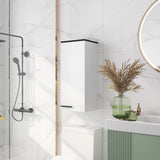 easycomfort easycomfort armadietto bagno da parete con 3 ripiani e mensole regolabili 30x32x73 cm bianco