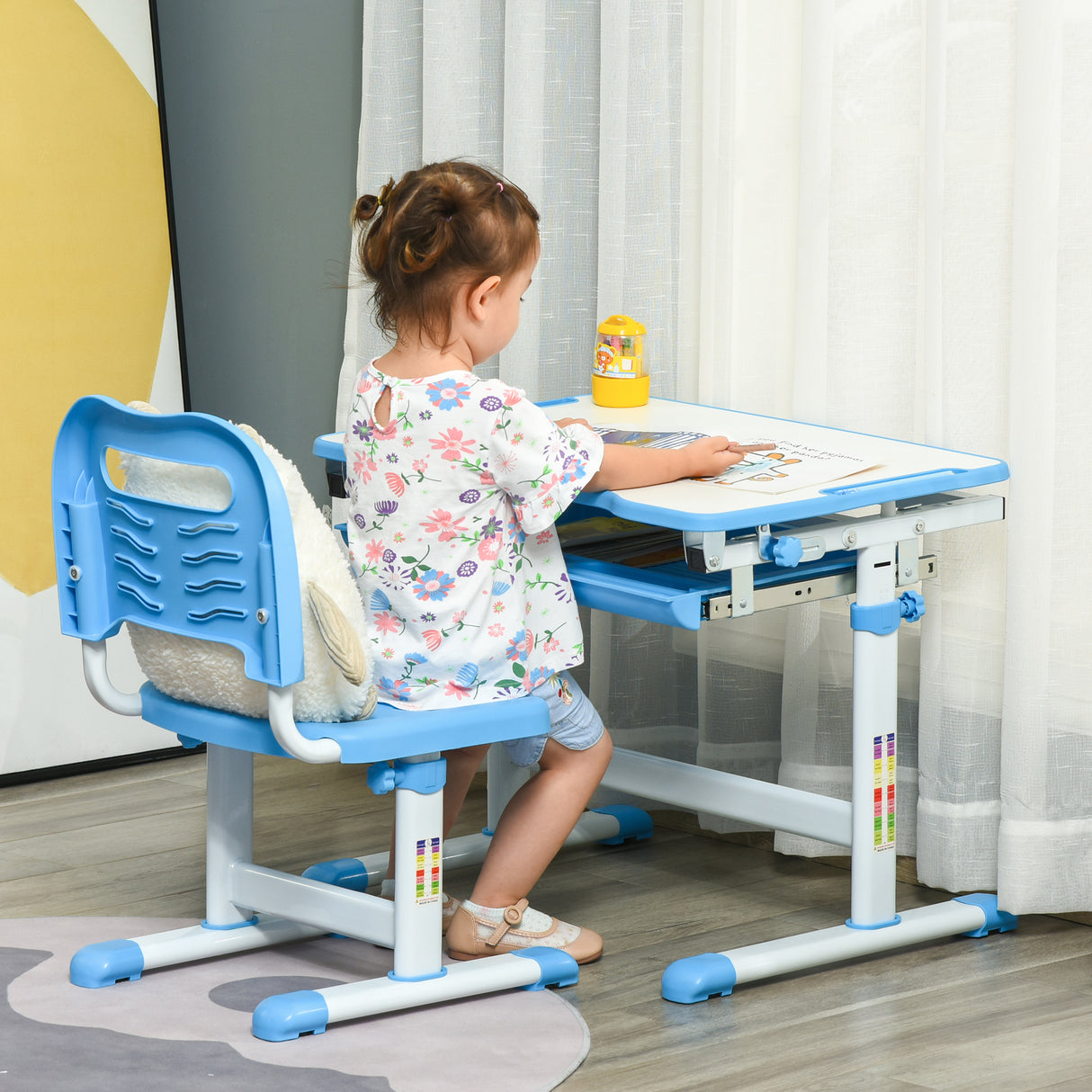 immagine-2-easycomfort-easycomfort-banco-scuola-con-sedia-regolabili-in-altezza-per-bambini-6-12-anni-cassetto-e-piano-inclinabile-a-45-acciaio-e-mdf-blu