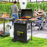 easycomfort easycomfort barbecue a gas con 4 bruciatori indipendenti e coperchio con termometro 108x54x97 cm nero