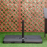 easycomfort easycomfort base per ombrellone da 4 pezzi riempibili con acqua o sabbia e ganci di connessione nero