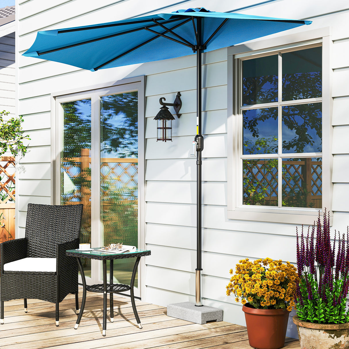 easycomfort easycomfort base per ombrellone da giardino 25kg per pali da 32mm 38mm e 48mm in granito e acciaio inox 45x22 5x40 cm grigia