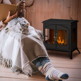 easycomfort easycomfort camino a bioetanolo in acciaio inox con bruciatore da 0 9l per 3 ore di durata 55x31x55cm nero