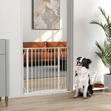 easycomfort easycomfort cancelletto per cani a larghezza regolabile con doppio blocco in acciaio e abs 76x75 95 cm bianco