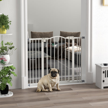 easycomfort easycomfort cancelletto per cani estensibile con 4 viti regolabili in metallo e plastica 74 100x78 cm bianco