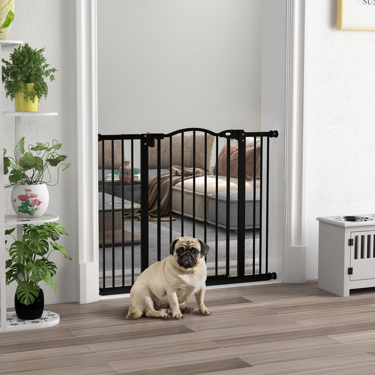 easycomfort easycomfort cancelletto per cani estensibile con 4 viti regolabili in metallo e plastica 74 100x78 cm nero