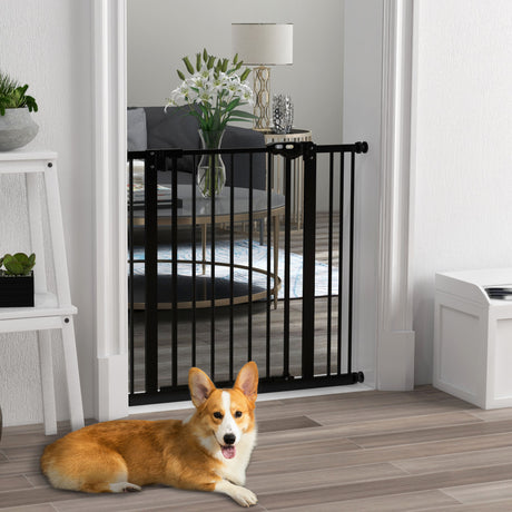 easycomfort easycomfort cancellino per cani a 2 estensioni con larghezza regolabile fino 100 cm e chiusura automatica nero
