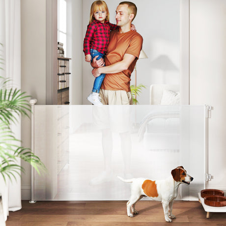 easycomfort easycomfort cancellino per cani piccoli estensibile 0 140x86 5 cm e retrattile con blocco automatico bianco