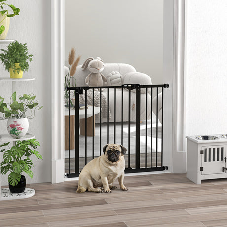 easycomfort easycomfort cancellino per cani regolabile con chiusura automatica in acciaio e plastica 74 100x77 cm nero