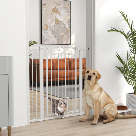 easycomfort easycomfort cancellino per cani regolabile con estensioni e porta per gatti 76 104x106cm bianco