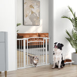 easycomfort easycomfort cancellino per cani regolabile con estensioni porta per gatti e apertura a una mano 76 104x77cm bianco