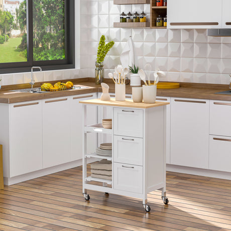 immagine-2-easycomfort-easycomfort-carrello-da-cucina-con-3-cassetti-2-ripiani-aperti-e-vassoio-rimovibile-in-mdf-e-legno-di-pino-67x37x87-cm