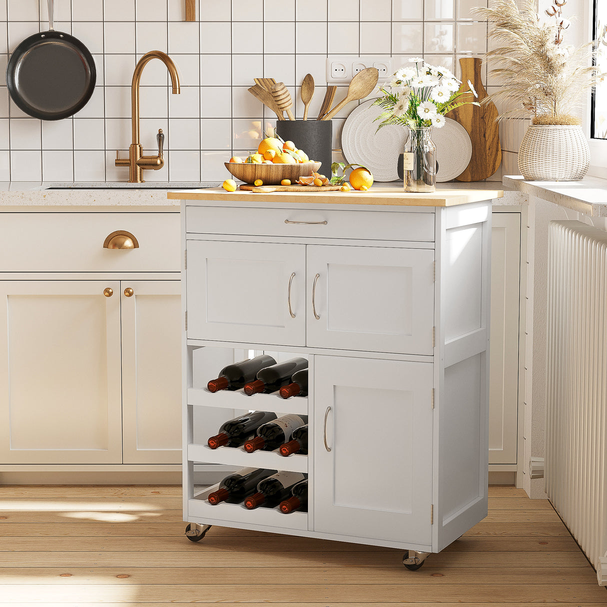 immagine-2-easycomfort-easycomfort-carrello-portavivande-carrellino-per-cucina-in-legno-bianco-con-portabottiglie-1-cassetto-e-3-antine-67x37x87cm