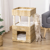 immagine-2-easycomfort-easycomfort-casetta-per-gatti-a-3-livelli-in-rattan-pe-con-cuscini-lavabili-in-peluche-40x40x70cm