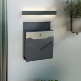 easycomfort easycomfort cassetta postale in acciaio con 2 chiavi di sicurezza fessura a v e foro di drenaggio 37x10 5x37 cm grigia