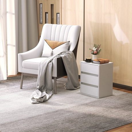 easycomfort easycomfort cassettiera 3 cassetti moderna in legno bianco 40x30x50 5 cm