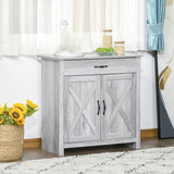 easycomfort easycomfort credenza cucina country con armadietto a 2 ante e cassetto 80x39 7x80cm grigio