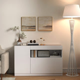 easycomfort easycomfort credenza moderna bassa con ante ammortizzate e apertura a pressione ripiani regolabili bianco