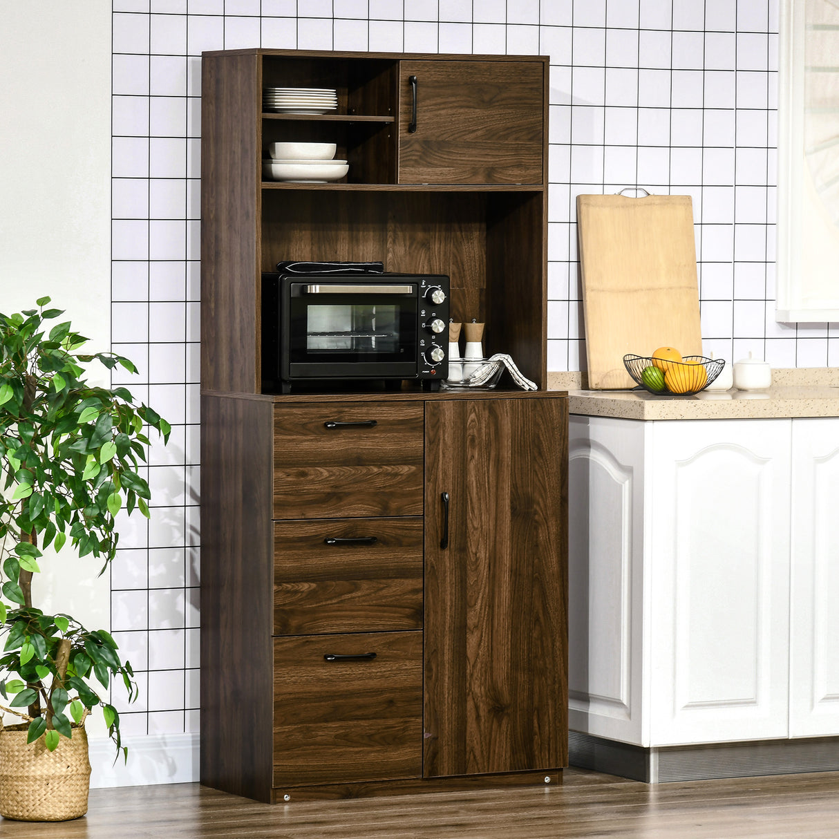 immagine-2-easycomfort-easycomfort-credenza-moderna-con-3-cassetti-e-armadietti-mobile-dispensa-per-cucina-e-soggiorno-in-legno-80x40x178cm-noce