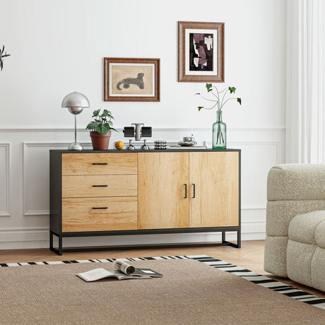 easycomfort easycomfort credenza moderna con 3 cassetti e un armadietto cucina 2 ante soft close con ripiano regolabile