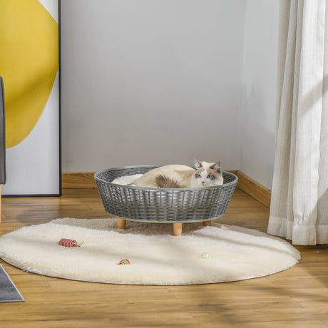 immagine-2-easycomfort-easycomfort-cuccia-per-gatti-e-cani-da-interno-cesta-per-gatti-e-cani-vimini-sintetico-grigio-60x60x23-5cm