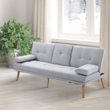 easycomfort easycomfort divano letto 3 posti stile scandinavo reclinabile con tavolino a ribalta 181x77x88 cm grigio ean 8054144132129