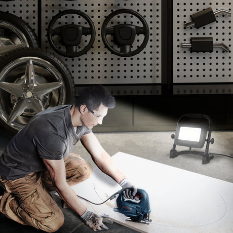 easycomfort easycomfort faretto led da lavoro da 6500k con testa girevole e supporto in alluminio e metallo 25 5x16x25 5 cm nero