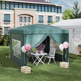 easycomfort easycomfort gazebo 3x3 m da giardino impermeabile in acciaio con copertura in tessuto oxford verde