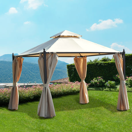 immagine-2-easycomfort-easycomfort-gazebo-da-giardino-3-x-3m-con-4-tende-laterali-e-doppio-tetto-beige