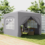 easycomfort easycomfort gazebo da giardino 3x3m pieghevole con altezza regolabile protezione upf50 e borsa grigio chiaro
