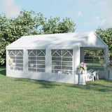 easycomfort easycomfort gazebo da giardino 6x3 m con finestre laterali 3 stanze e porte a cerniera bianco