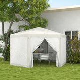 easycomfort easycomfort gazebo da giardino esagonale con doppio ingresso in metallo e poliestere 3 94x3 94x2 5 m crema