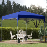 easycomfort easycomfort gazebo pieghevole 2 5x2 5 m con altezza regolabile sacchetti di sabbia e borsa con ruote blu
