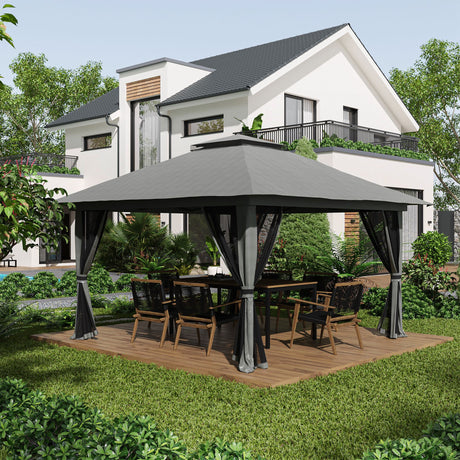 easycomfort easycomfort gazebo pieghevole 4x4 con borsa da trasporto picchetti funi e sacchi di sabbia inclusi 392x392x283 cm grigio