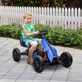 easycomfort easycomfort go kart a pedali per bambini 3 8 anni con sedile regolabile e ruote in eva 100x58x58 5 cm blu