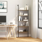 immagine-2-easycomfort-easycomfort-libreria-a-scala-con-5-ripiani-in-stile-industriale-in-legno-e-metallo-60x30x184-5cm-marrone