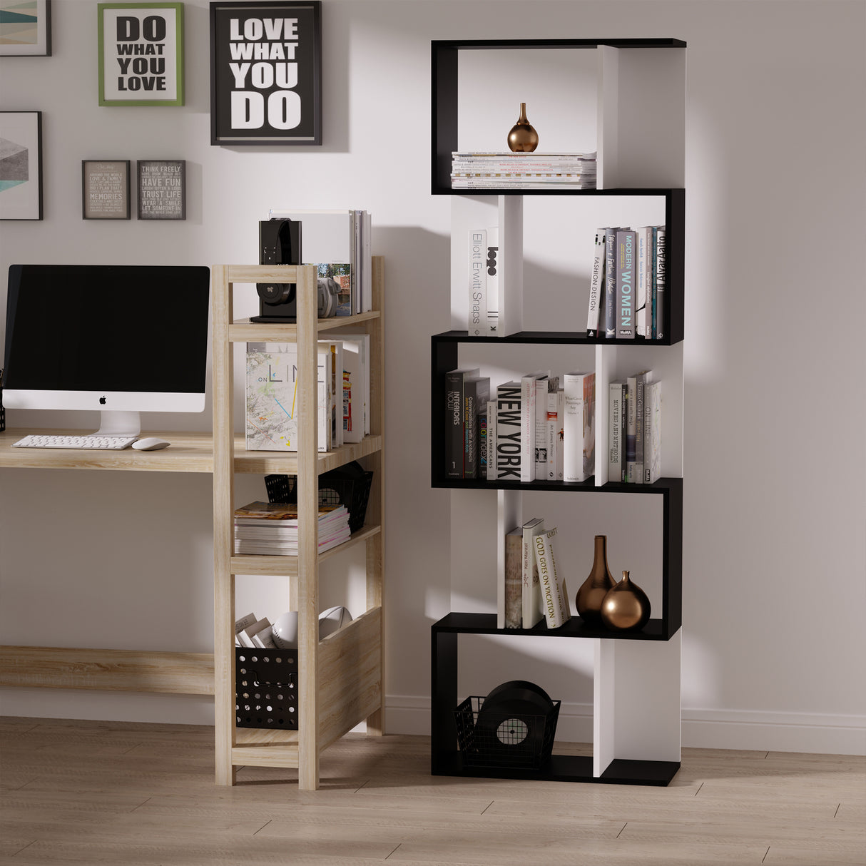 immagine-2-easycomfort-easycomfort-libreria-moderna-5-ripiani-pratici-finitura-eccellente-superficie-liscia-e-a-prova-di-umidita-in-legno-truciolato-nero-6024184-5cm-ean-8054111843331